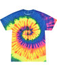 Tie-Dye Adult T-Shirt neon rainbow FlatFront