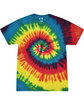 Tie-Dye Adult T-Shirt reactive rainbow FlatFront