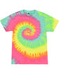 Tie-Dye Adult T-Shirt minty rainbow FlatFront