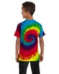 Tie-Dye Youth T-Shirt reactive rainbow ModelBack