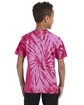 Tie-Dye Youth Spider T-Shirt spider pink ModelBack