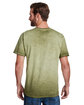 Tie-Dye Adult Oil Wash T-Shirt green ModelBack