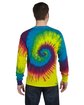 Tie-Dye Adult Long-Sleeve T-Shirt reactive rainbow ModelBack