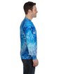 Tie-Dye Adult Long-Sleeve T-Shirt blue jerry ModelSide