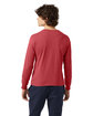 Champion Unisex Long-Sleeve Garment Dyed T-Shirt crimson ModelBack