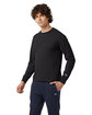 Champion Unisex Long-Sleeve Garment Dyed T-Shirt black ModelQrt