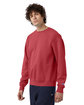Champion Unisex Garment Dyed Sweatshirt crimson ModelQrt