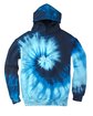 Tie-Dye Youth Pullover Hooded Sweatshirt blue ocean FlatFront