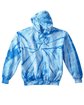 Tie-Dye Youth Pullover Hooded Sweatshirt spider baby blue FlatFront