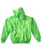Tie-Dye Youth Pullover Hooded Sweatshirt spider lime FlatFront