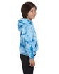 Tie-Dye Youth Pullover Hooded Sweatshirt spider baby blue ModelSide