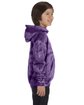Tie-Dye Youth Pullover Hooded Sweatshirt spider purple ModelSide