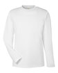 CORE365 Unisex Capital Long-Sleeve Performance T-Shirt white OFFront