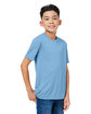 CORE365 Youth Capital Performance T-Shirt columbia blue ModelQrt