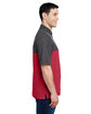 CORE365 Men's Fusion ChromaSoft Colorblock Polo cl red/ crbn hth ModelSide