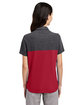 CORE365 Ladies' Fusion ChromaSoft Colorblock Polo cl red/ crbn hth ModelBack