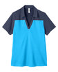 CORE365 Ladies' Fusion ChromaSoft Colorblock Polo elc bl/ cl nv ht FlatFront