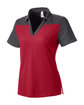 CORE365 Ladies' Fusion ChromaSoft Colorblock Polo cl red/ crbn hth OFQrt