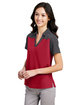 CORE365 Ladies' Fusion ChromaSoft Colorblock Polo cl red/ crbn hth ModelQrt