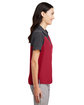 CORE365 Ladies' Fusion ChromaSoft Colorblock Polo cl red/ crbn hth ModelSide