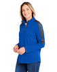 CORE365 Ladies' Market Snag Protect Mesh Colorblock Quarter-Zip tru royal/ crbn ModelQrt