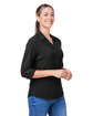 CORE365 Ladies' Ultra UVP Long-Sleeve Marina Shirt black ModelQrt