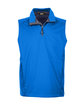 CORE365 Men's Techno Lite Three-Layer Knit Tech-Shell Quarter-Zip Vest true royal OFFront