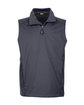 CORE365 Men's Techno Lite Three-Layer Knit Tech-Shell Quarter-Zip Vest carbon OFFront