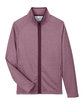 CORE365 Men's Venture Heathered Stripe Full-Zip burgundy/white FlatFront