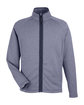 CORE365 Men's Venture Heathered Stripe Full-Zip clsc navy/ white OFFront