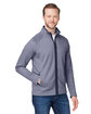 CORE365 Men's Venture Heathered Stripe Full-Zip clsc navy/ white ModelQrt