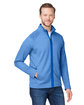 CORE365 Men's Venture Heathered Stripe Full-Zip true royal/white ModelQrt