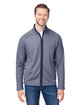 CORE365 Men's Venture Heathered Stripe Full-Zip  