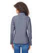 CORE365 Ladies' Venture Heathered Stripe Full-Zip clsc navy/ white ModelBack