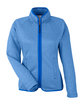 CORE365 Ladies' Venture Heathered Stripe Full-Zip true royal/white OFFront