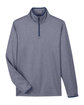 CORE365 Men's Venture Heathered Stripe Quarter-Zip clsc navy/ white FlatFront