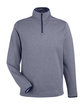 CORE365 Men's Venture Heathered Stripe Quarter-Zip clsc navy/ white OFFront