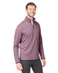 CORE365 Men's Venture Heathered Stripe Quarter-Zip burgundy/white ModelQrt