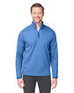 CORE365 Men's Venture Heathered Stripe Quarter-Zip  