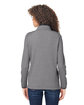 CORE365 Ladies' Venture Heathered Stripe Quarter-Zip black/white ModelBack