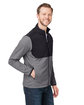 CORE365 Men's Venture Heathered Stripe Hybrid Jacket black/white ModelQrt