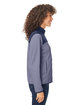 CORE365 Ladies' Venture Heathered Stripe Hybrid Jacket clsc navy/ white ModelSide