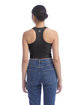 Champion Ladies' Fitted Cropped Tank black ModelBack