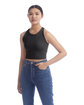 Champion Ladies' Fitted Cropped Tank black ModelQrt
