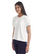 Champion Ladies' Relaxed Essential T-Shirt white ModelQrt