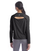 Champion Ladies' Cutout Long Sleeve T-Shirt black ModelBack