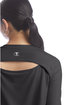 Champion Ladies' Cutout Long Sleeve T-Shirt black FlatBack