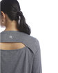 Champion Ladies' Cutout Long Sleeve T-Shirt ebony heather FlatBack