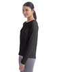 Champion Ladies' Cutout Long Sleeve T-Shirt black ModelSide