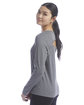 Champion Ladies' Cutout Long Sleeve T-Shirt ebony heather ModelSide